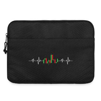 Battement de cœur du marché boursier EKG actions forex trading - Sacoche pour ordinateur portable 15 pouces - noir - Devant