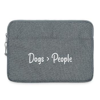 Amoureux des chiens - Sacoche pour ordinateur portable 15 pouces - gris chiné - Devant