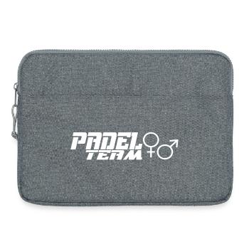 L’équipe de padel - Sacoche pour ordinateur portable 15 pouces - gris chiné - Devant