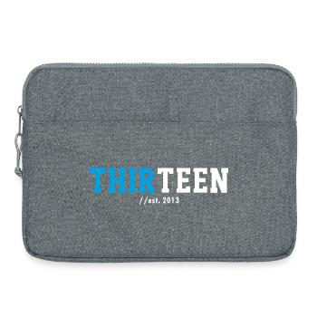 13th Birthday 2026 Thirteen Teen Gift Idea - Laptop bag 15" - heather grey - Front