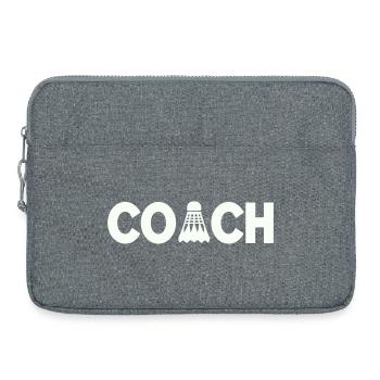 Badminton Coach - Laptop bag 15" - heather grey - Front