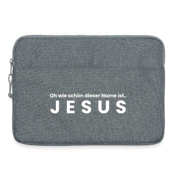 Le nom de Jésus - vêtements chrétiens - Sacoche pour ordinateur portable 15 pouces - gris chiné - Devant