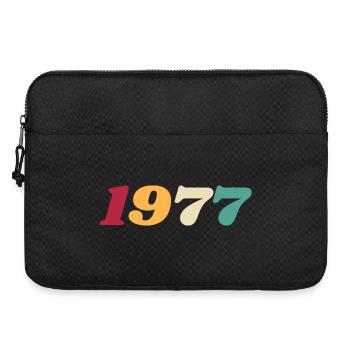 1977 Cadeau 1977 Anniversaire 1977 Rétro 1977 - Sacoche pour ordinateur portable 15 pouces - noir - Devant