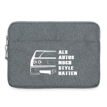 autos style f40 oldtimer Symbol sportscars Auto - Laptoptasche 15" - Grau meliert - Vorne