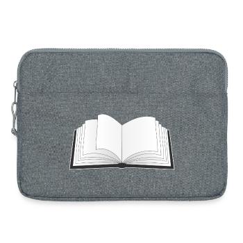 un livre ouvert pour le rat de bibliothèque ou le rat de bibliothèque - Sacoche pour ordinateur portable 15 pouces - gris chiné - Devant