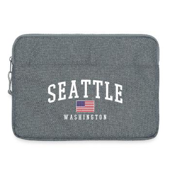 Seattle Washington - Laptop bag 15" - heather grey - Front