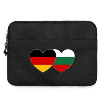 Allemagne Bulgarie Drapeau Cœur - Sacoche pour ordinateur portable 15 pouces - noir - Devant