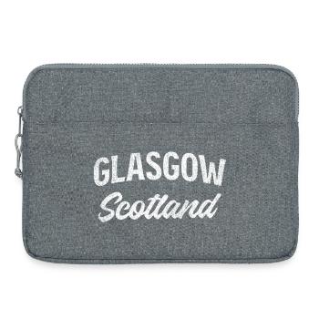 Lettrage vintage de Glasgow, Écosse - Sacoche pour ordinateur portable 15 pouces - gris chiné - Devant