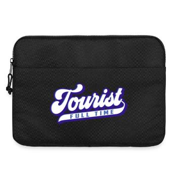 Full Time Tourist | Farben änderbar - Laptoptasche 15" - Schwarz - Vorne