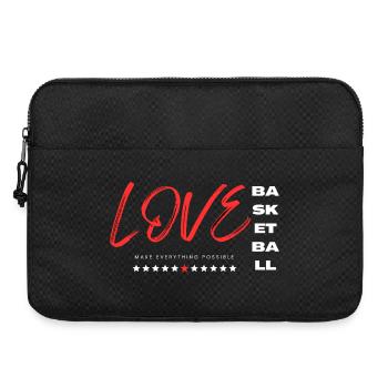 Liebe Basketball Rot - Laptoptasche 15" - Schwarz - Vorne