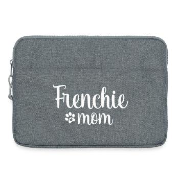 Chien Bouledogue Français - Sacoche pour ordinateur portable 15 pouces - gris chiné - Devant
