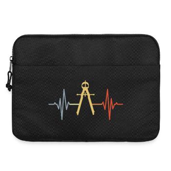 Circle ECG Retro Look - Laptop bag 15" - black - Front