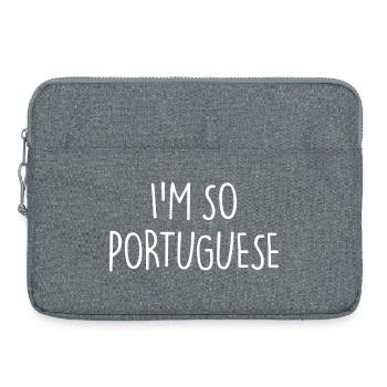 JE SUIS TELLEMENT PORTUGAIS Portugais Portugal - Sacoche pour ordinateur portable 15 pouces - gris chiné - Devant