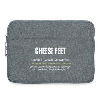 Définition de « Cheese Feet » avec - Sacoche pour ordinateur portable 15 pouces - gris chiné - Devant