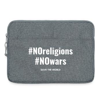 Pas de religions, pas de guerres - Sacoche pour ordinateur portable 15 pouces - gris chiné - Devant