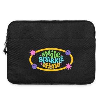 Conception de texte de sourire rétro coloré - Sacoche pour ordinateur portable 15 pouces - noir - Devant