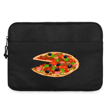 Eating pizza - Laptop bag 15" - black - Front