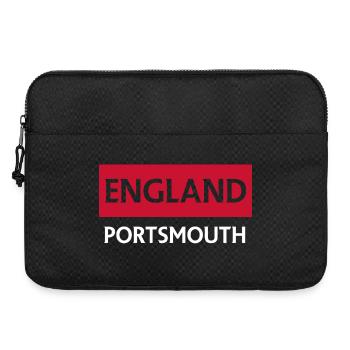 Portsmouth City Skyline in Natural - Laptop bag 15" - black - Front