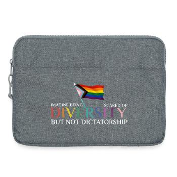 Colorful rainbow flag diversity - Laptop bag 15" - heather grey - Front