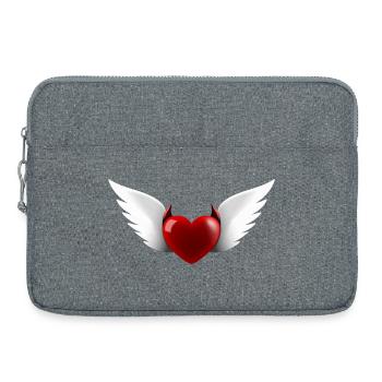 Heart Angel Devil - Laptop bag 15" - heather grey - Front