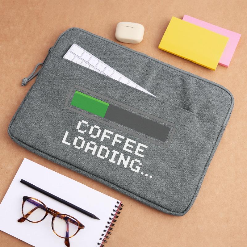 Coffee Loading Bar Pixel Laptop bag 15"