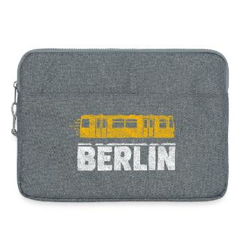 Berlin Tram Graphic - Laptop bag 15" - heather grey - Front
