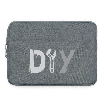 DIY Design – Werkzeug Logo für Heimwerker Bastler - Laptoptasche 15" - Grau meliert - Vorne