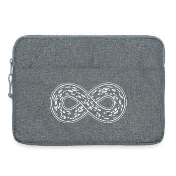 Leopard Infinity mit doppeltem Rand - Laptoptasche 15" - Grau meliert - Vorne