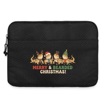 Lumières de Noël Bearded Dragon Vintage - Sacoche pour ordinateur portable 15 pouces - noir - Devant