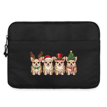 Lumières de Noël du Père Noël Chihuahua - Sacoche pour ordinateur portable 15 pouces - noir - Devant