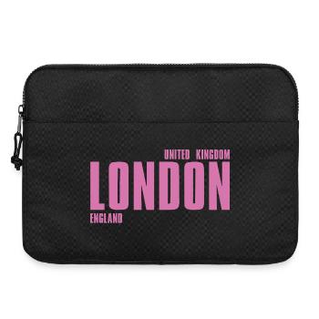 Pink London Wordmark - Laptop bag 15" - black - Front
