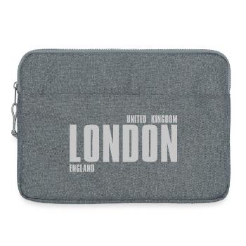 LONDON Font Graphics in Grey Scale - Laptop bag 15" - heather grey - Front
