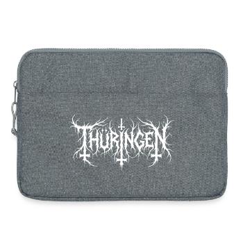 Thuringia Black Metal – Motif de logo extrême - Sacoche pour ordinateur portable 15 pouces - gris chiné - Devant