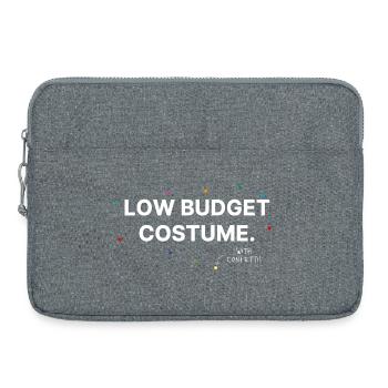 Low Budget Kostüm mit Konfetti | Anti Karneval - Laptoptasche 15" - Grau meliert - Vorne