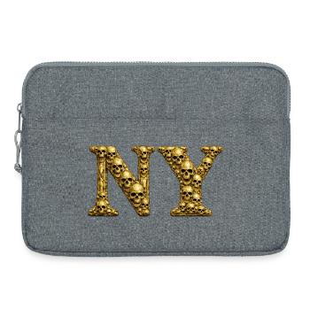 Golden Skull NY Monogram - Laptop bag 15" - heather grey - Front