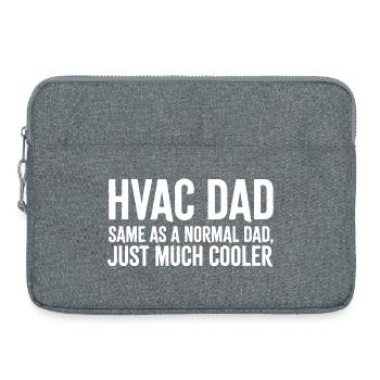 HVAC Dad Just Much Cooler Funny - Laptop bag 15" - heather grey - Front