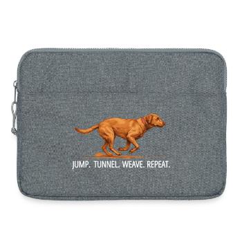 Agility Labrador Jump Tunnel Repeat - Laptoptasche 15" - Grau meliert - Vorne