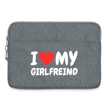 Love for my girlfriend - Laptop bag 15" - heather grey - Front