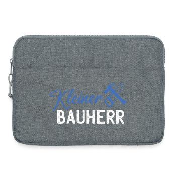 Small builder logo with hammer and saw - Laptop bag 15" - heather grey - Front