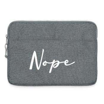 Non écriture manuscrite sur le noir - Sacoche pour ordinateur portable 15 pouces - gris chiné - Devant