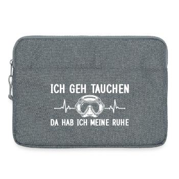Ich geh Tauchen – Da hab ich meine Ruhe - Laptoptasche 15" - Grau meliert - Vorne