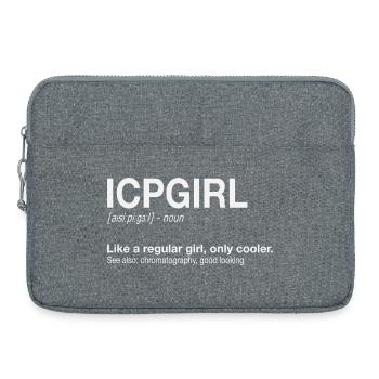 Spectrométrie de masse ICP-MS Girl - Sacoche pour ordinateur portable 15 pouces - gris chiné - Devant