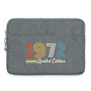 54e anniversaire 1972 Né en 1972 - Sacoche pour ordinateur portable 15 pouces - gris chiné - Devant