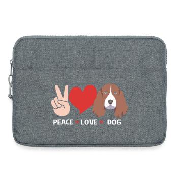 Springer Spaniel Hund - Laptoptasche 15" - Grau meliert - Vorne