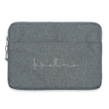 Heartbeat-Band-Bewusstseinsdesign - Laptoptasche 15" - Grau meliert - Vorne