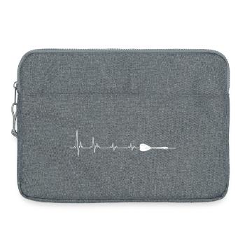 Heartbeat Heart Shape Medical Design - Laptop bag 15" - heather grey - Front