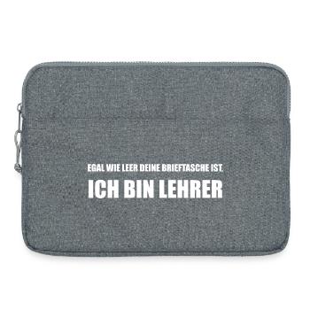 Teacher's saying: No matter how empty your wallet - Laptop bag 15" - heather grey - Front