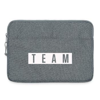 TEAM Block lettering - Laptop bag 15" - heather grey - Front