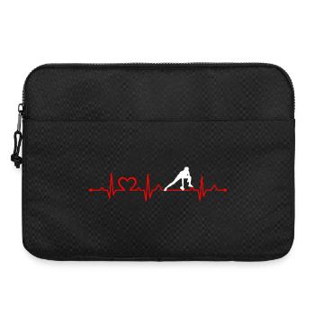 Rythme cardiaque EKG Fitness Girl Mode de vie actif - Sacoche pour ordinateur portable 15 pouces - noir - Devant
