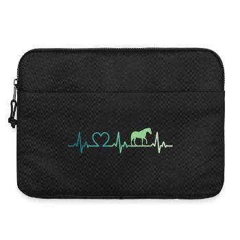 mon cheval battement de coeur chevaux - Sacoche pour ordinateur portable 15 pouces - noir - Devant